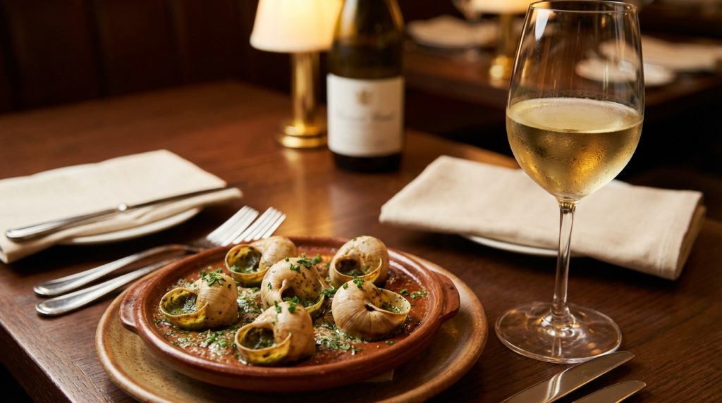 découvrez pourquoi l'association entre escargots et vin blanc exige précision et savoir-faire pour révéler des saveurs uniques, sans place pour l'à-peu-près ni l'improvisation.