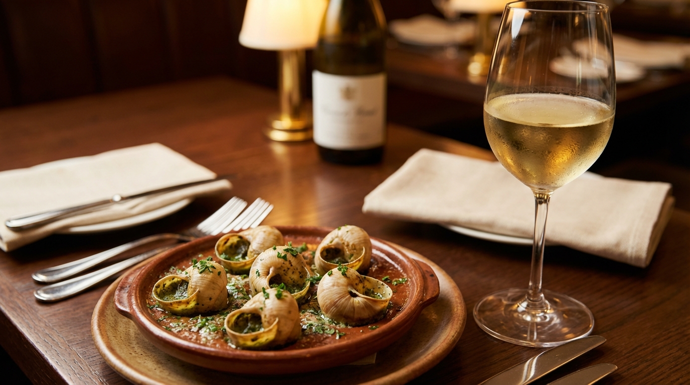 découvrez pourquoi l'association entre escargots et vin blanc exige précision et savoir-faire pour révéler des saveurs uniques, sans place pour l'à-peu-près ni l'improvisation.