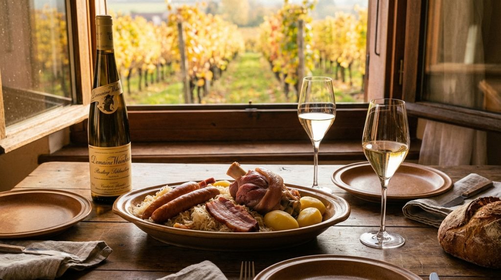 découvrez l'accord parfait entre choucroute et vin grâce aux trésors de votre cave alsacienne. savourez les meilleurs conseils pour sublimer ce plat traditionnel avec les vins d'alsace.