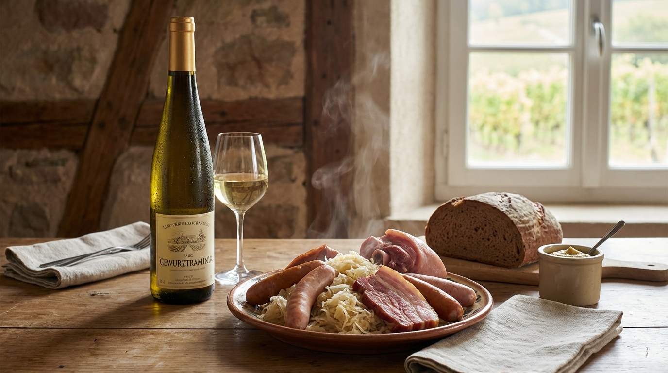 découvrez le mariage authentique et savoureux du gewurztraminer avec la choucroute alsacienne, une tradition incontournable qui sublime chaque repas.