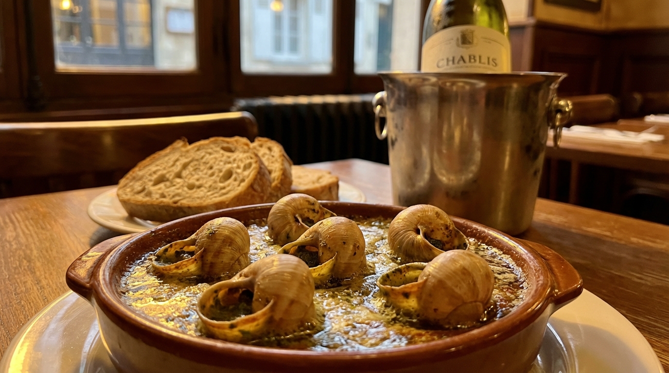 découvrez la recette d'escargots gastronomique parfaite pour sublimer vos repas et accompagner une belle bouteille de vin avec élégance.